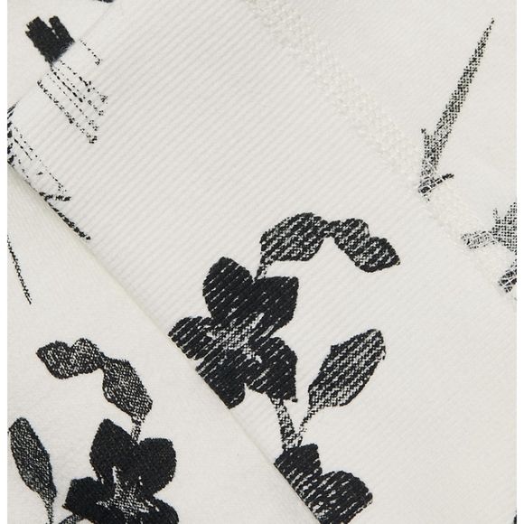 Rag & Bone Floral Long Sleeve Crew Neck Sweatshirt Black White nwt - Picture 8 of 12